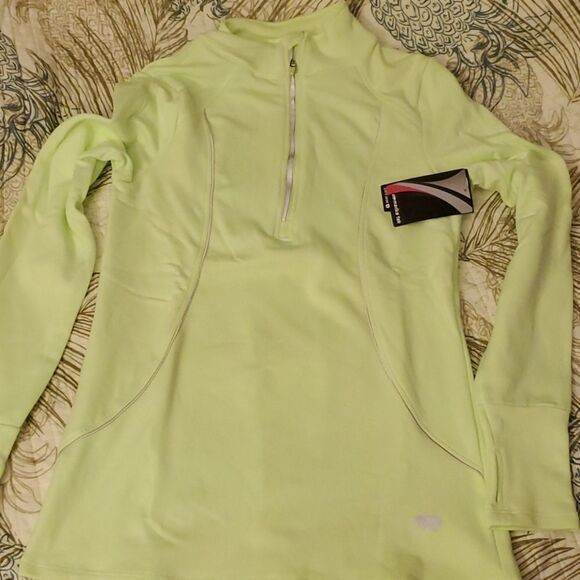Marika Tek Long Sleeve Running Top Safety Green - Picture 1 of 11